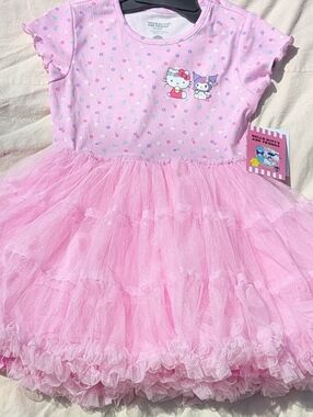 Hello Kitty Pink Tulle Ruffle Dress